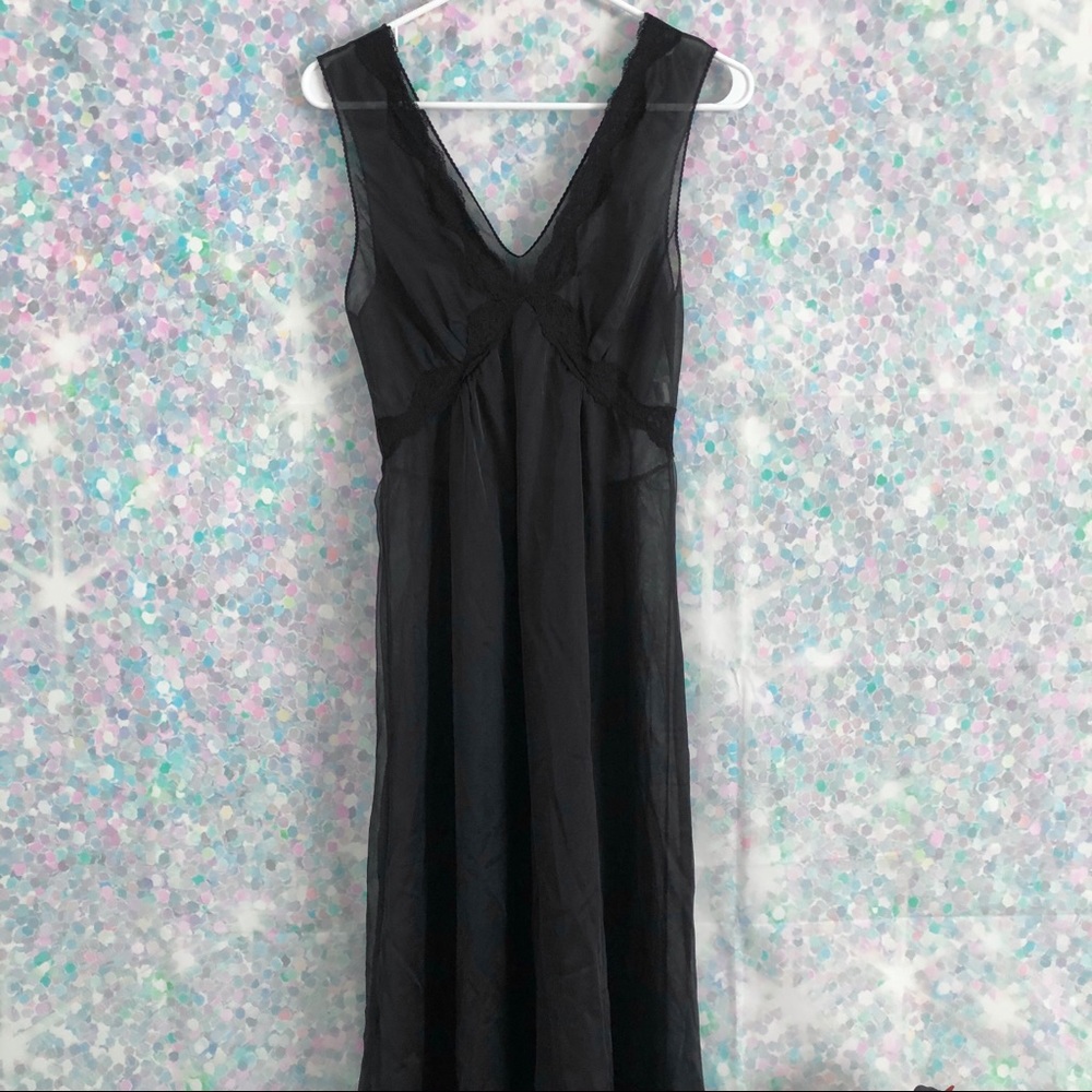 Vintage Beau Monde Lingerie Sheer Slip Dress
